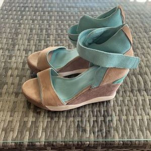 COPY - Ash Multi Color Suede Wedge w/ Rubber Sole